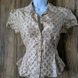 Abercrombie And Fitch Juniors Silk Blouse Sz M